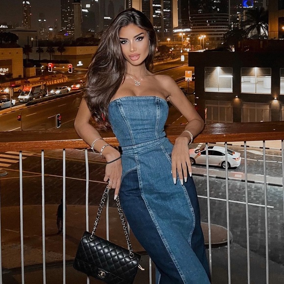 Zara Dresses & Skirts - Zara Blue Patchwork Denim Dress